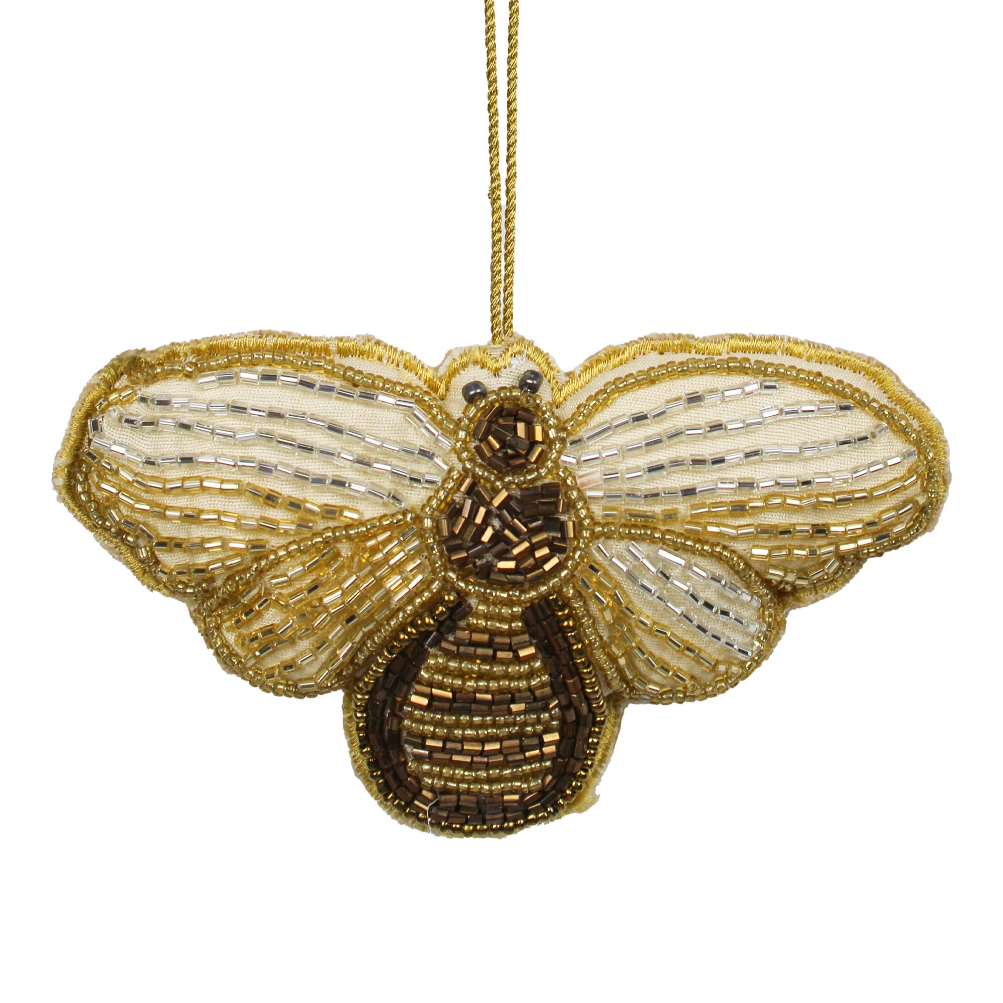 Set of 2 Bug Shaped Christmas Ornament Tree Hanging